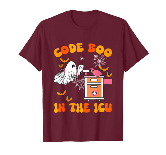 Ghost Code Boo In The ICU Nursing Gift For Halloween Costume T-Shirt