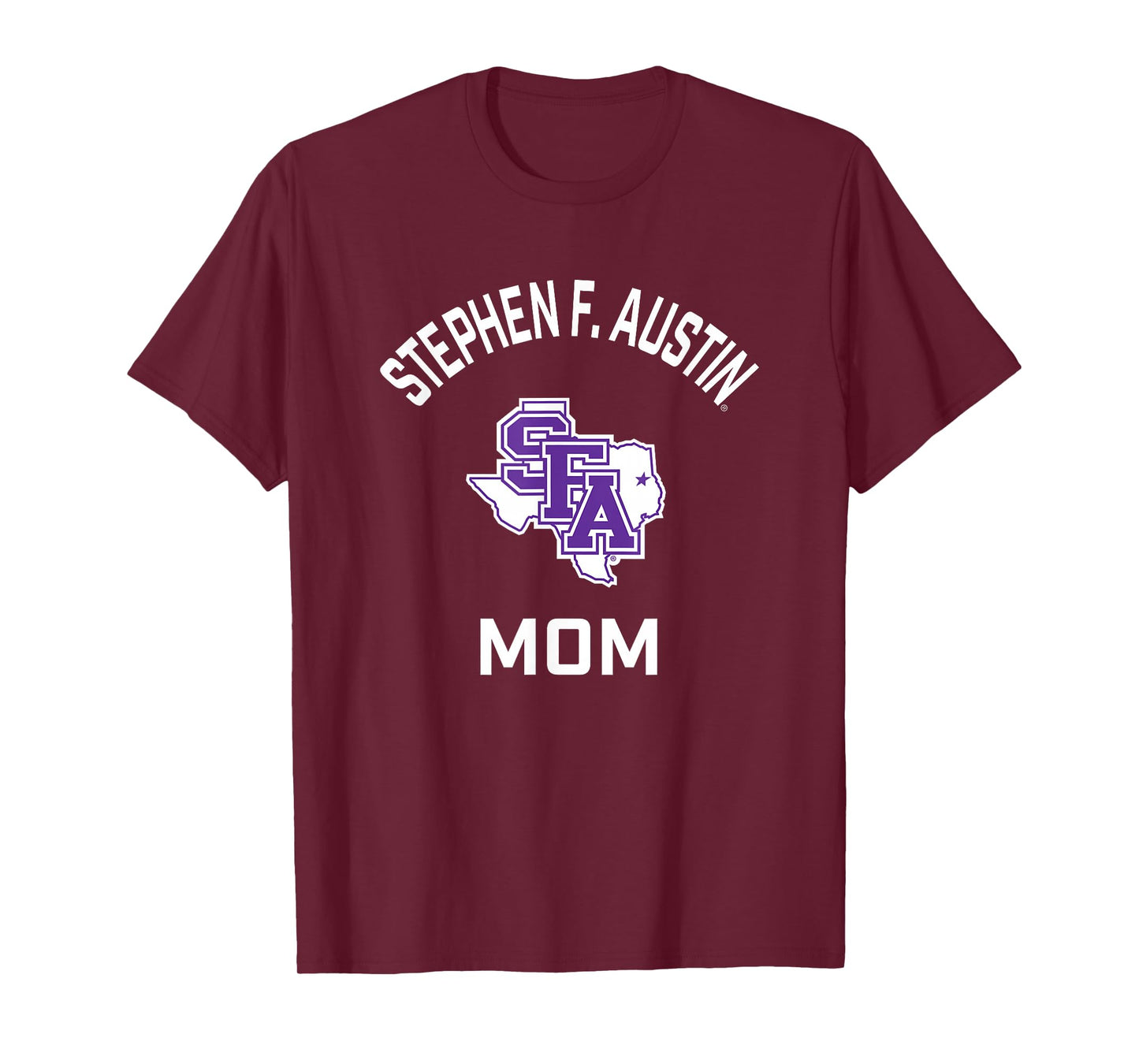 Stephen F. Austin State Lumberjacks Arched Mom T-Shirt