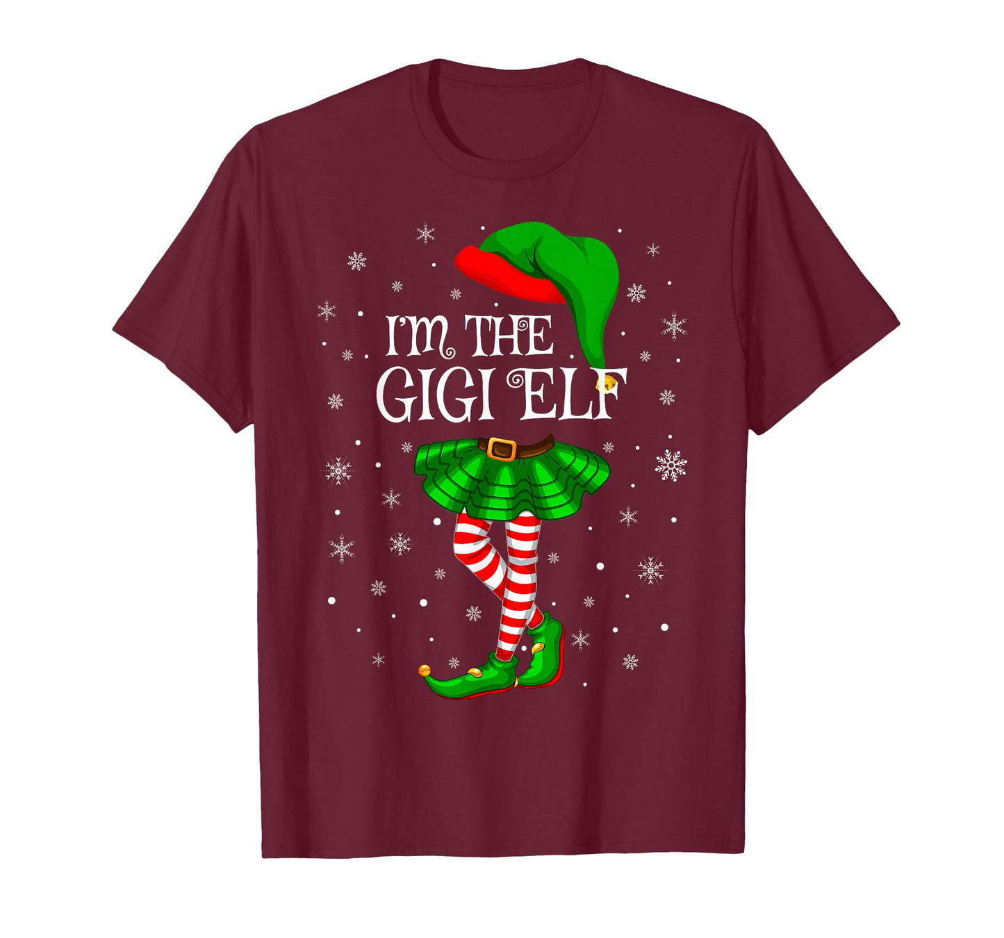 Gigi Elf Christmas Matching Family Women Girls Elf T-Shirt