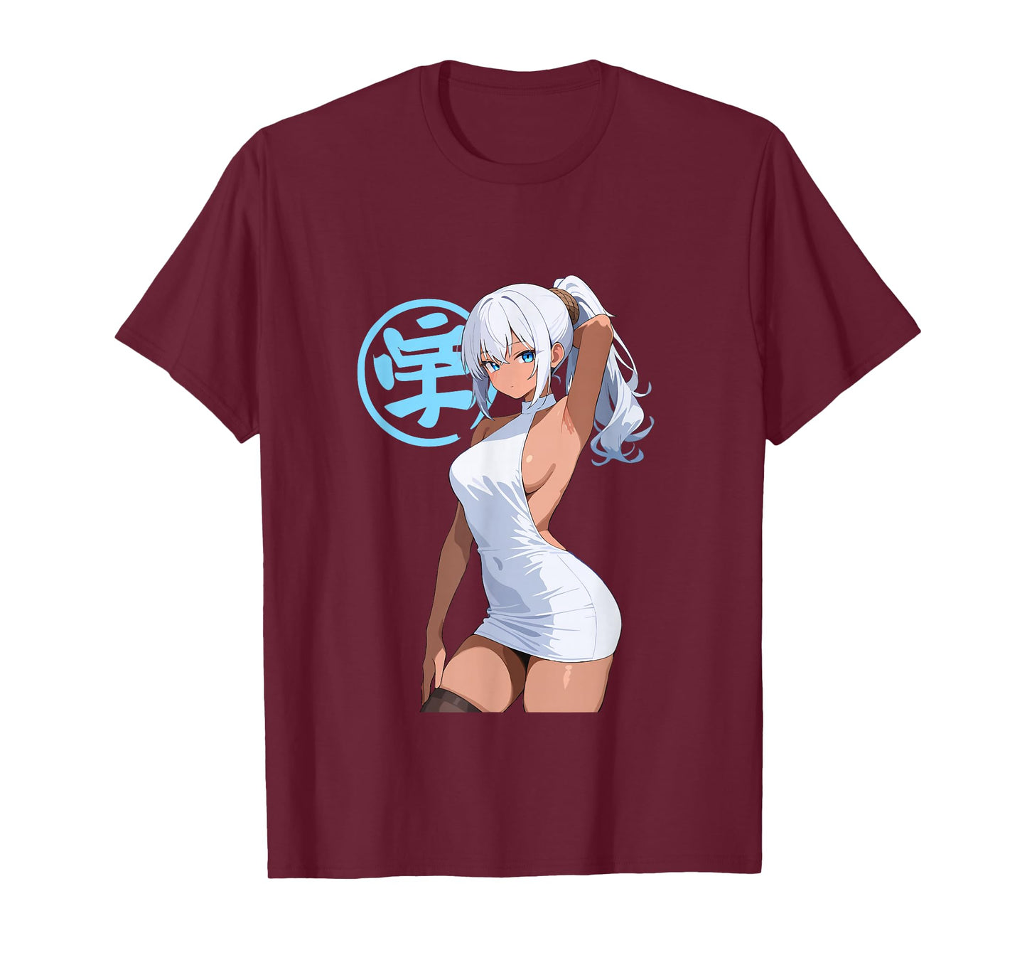 Sexy Waifu Anime Girl Dress Lingerie Japanese Art Style T-Shirt