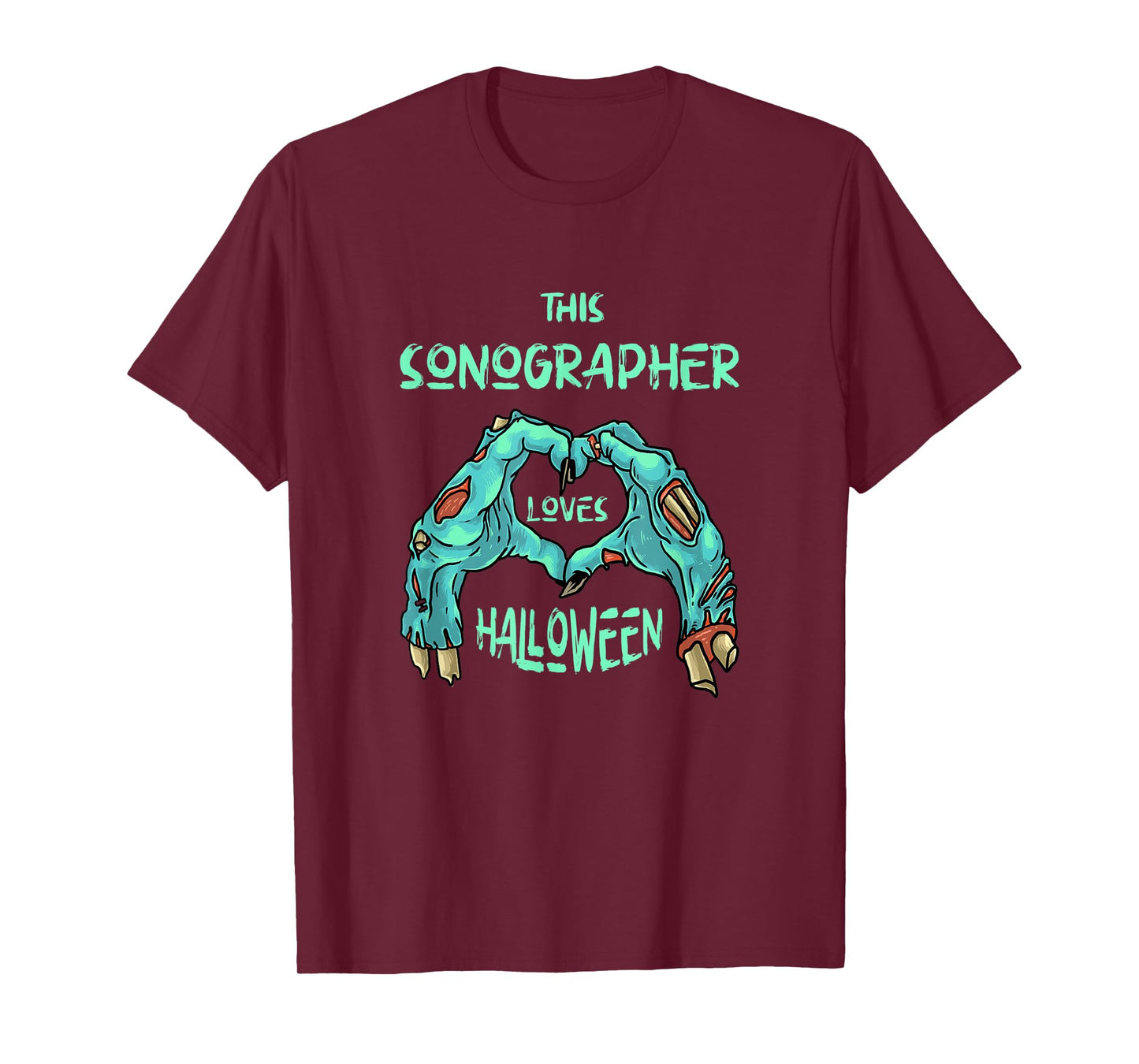 This Sonographer Loves Halloween Ultrasound Tech Zombie T-Shirt
