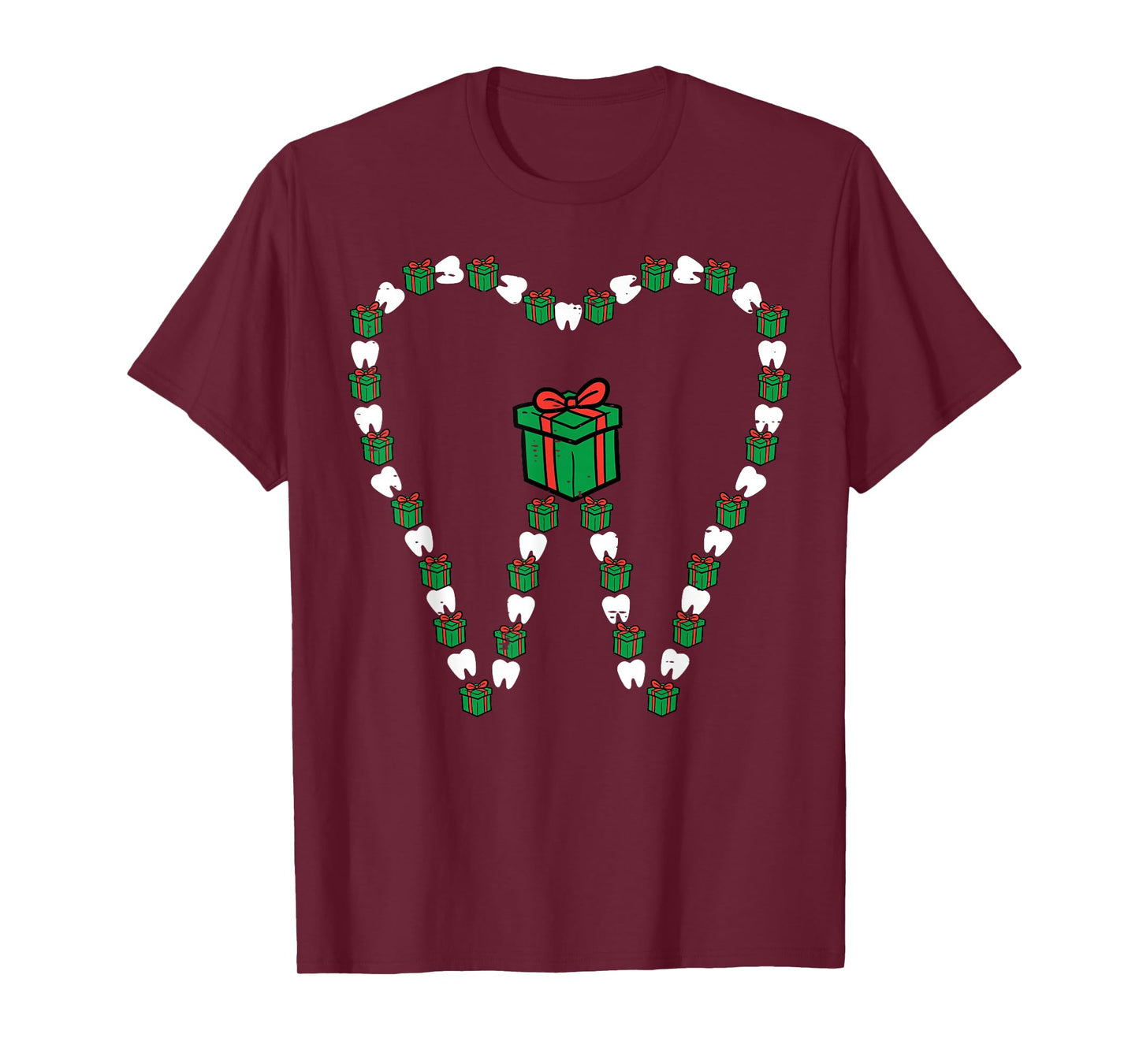 Christmas Tooth Cute Xmas Teeth Dental Hygiene Dentist Women T-Shirt