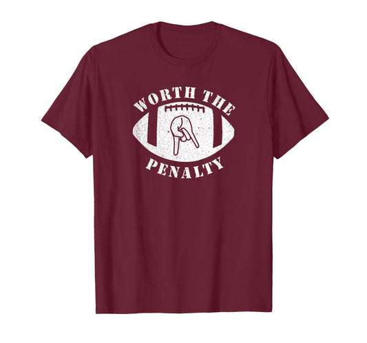 Horns Down Worth The Penalty Oklahoma Texas Red River T-Shirt