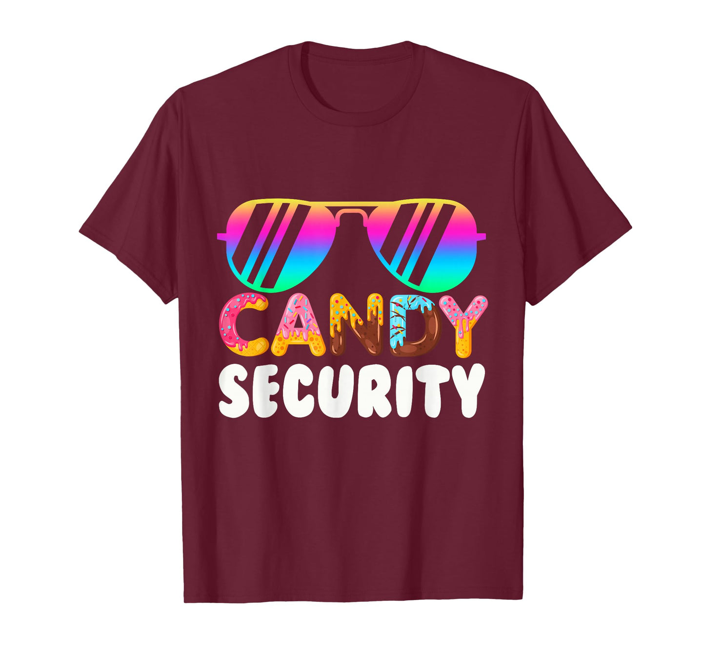 Candyland Candy Security Funny Candy Halloween Costume Adult T-Shirt