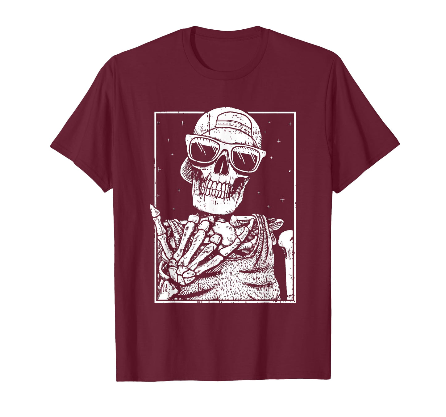 Skeleton Rock Hand Halloween Costume Cool Rock Music Rocker T-Shirt