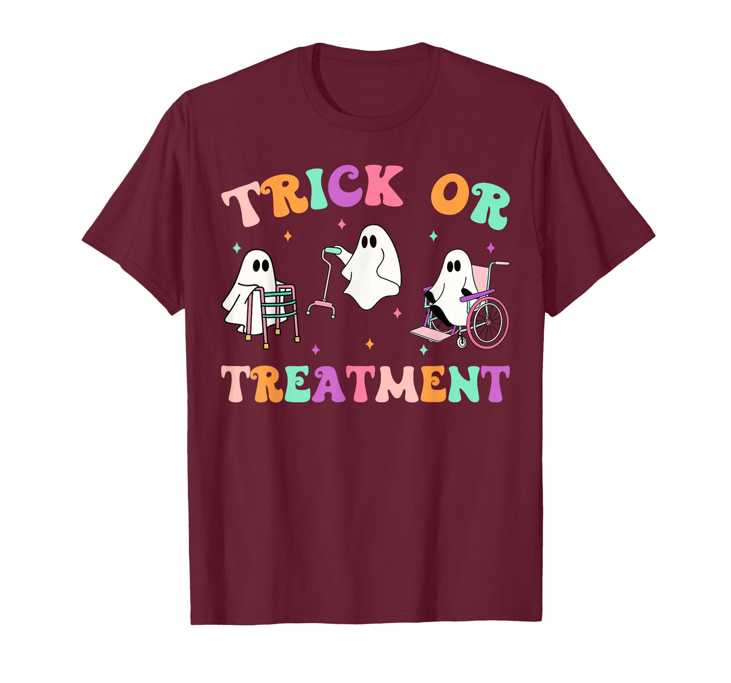 Trick Or Treatment PT Physical Therapy Ghost Halloween T-Shirt