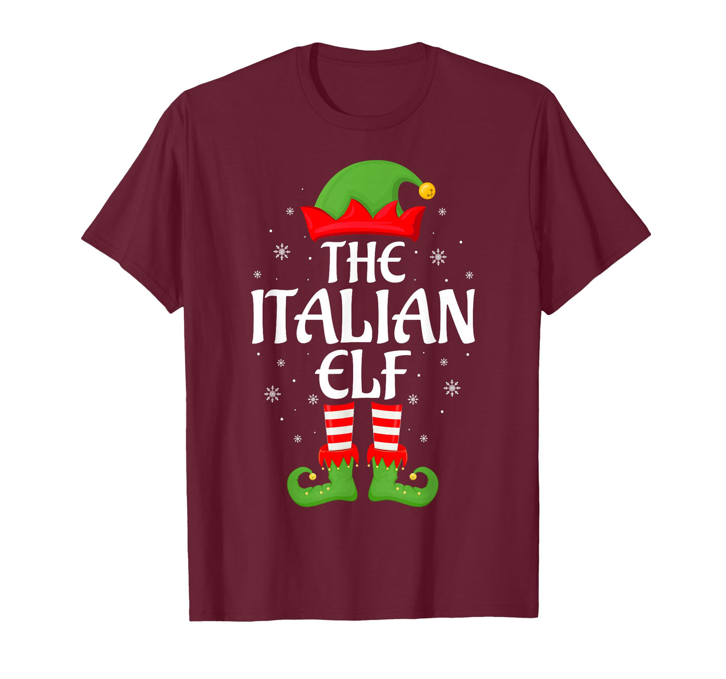 Italian Elf Xmas Family Matching Elf Squad Christmas T-Shirt