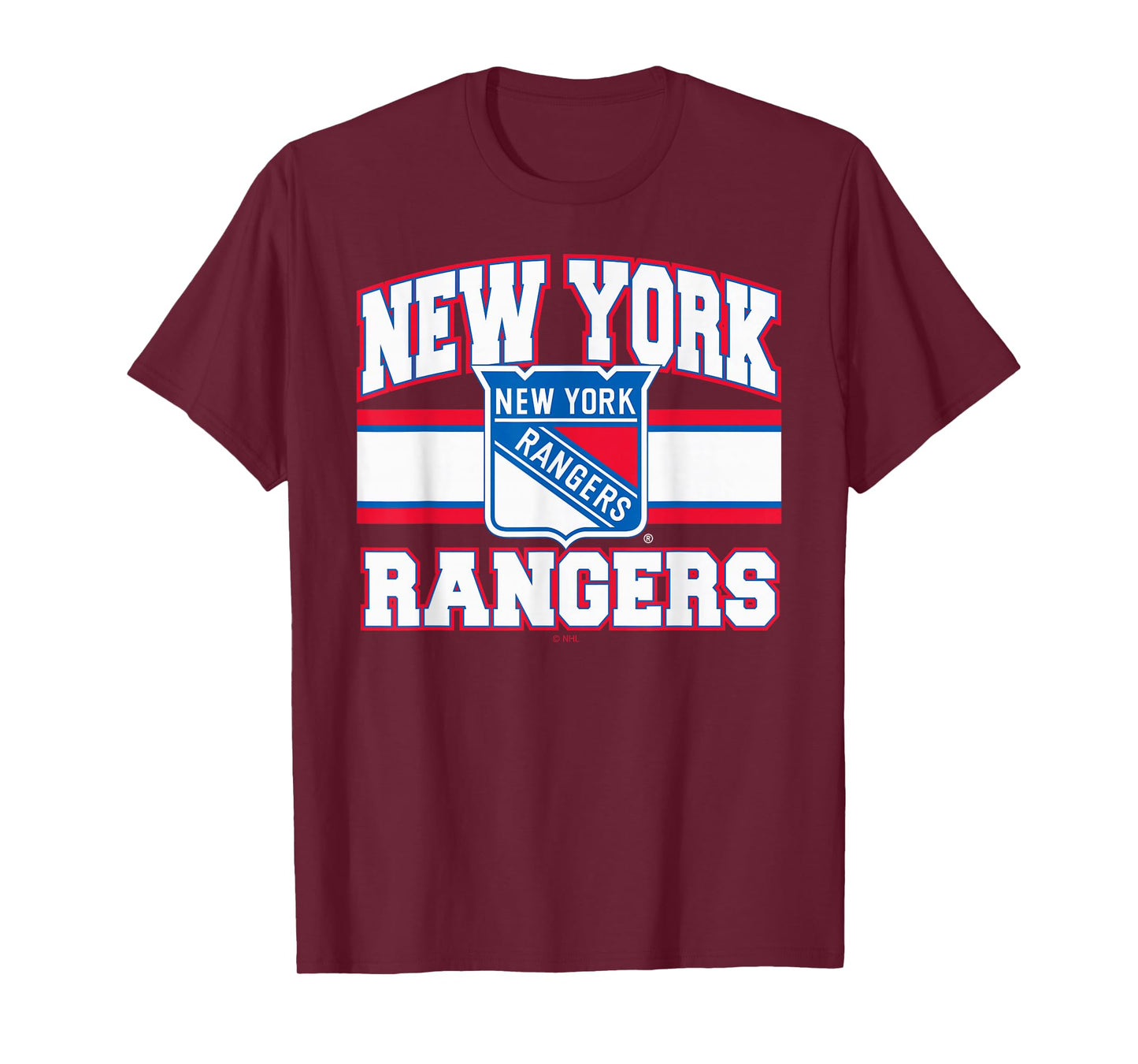 New York Rangers Stripe Black Officially Licensed T-Shirt