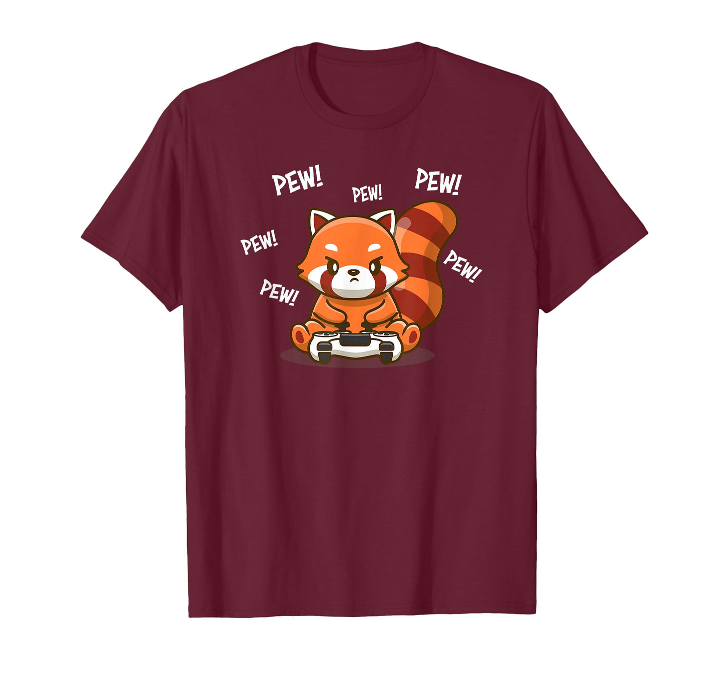 Cute Kawaii Video Gamer Red Panda Lover T-Shirt