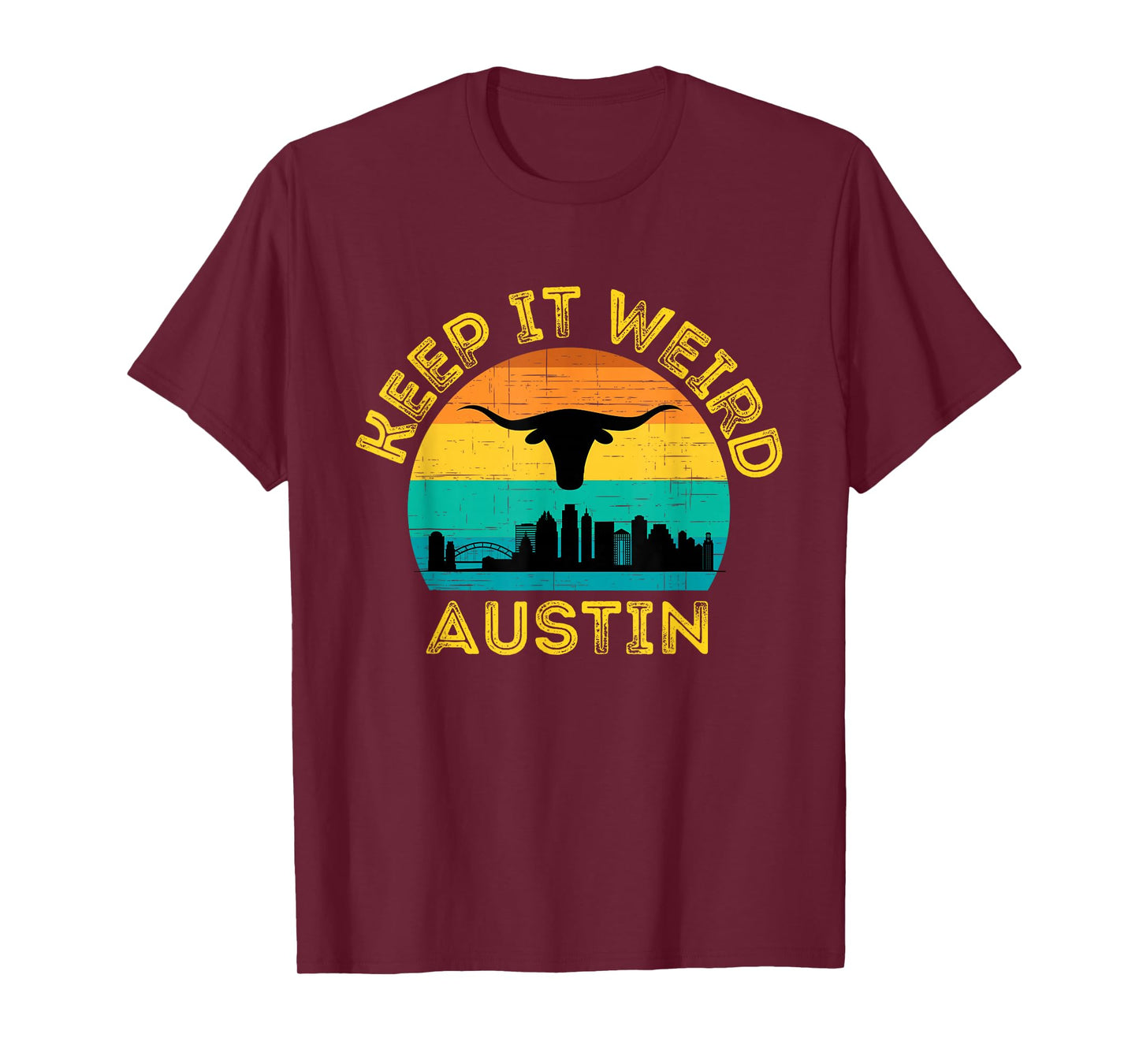 Vintage Austin, Texas Keep It Weird Sunset T-Shirt