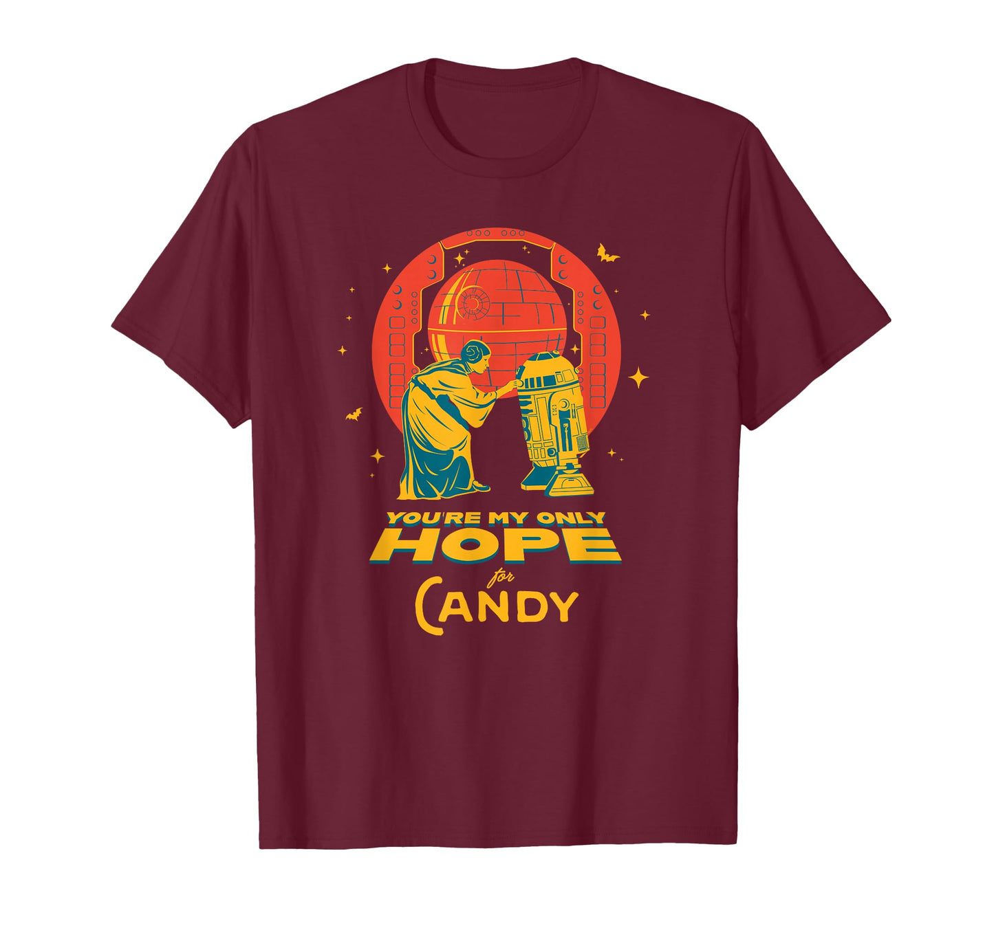 Star Wars Halloween Leia R2-D2 You’re My Only Hope for Candy T-Shirt