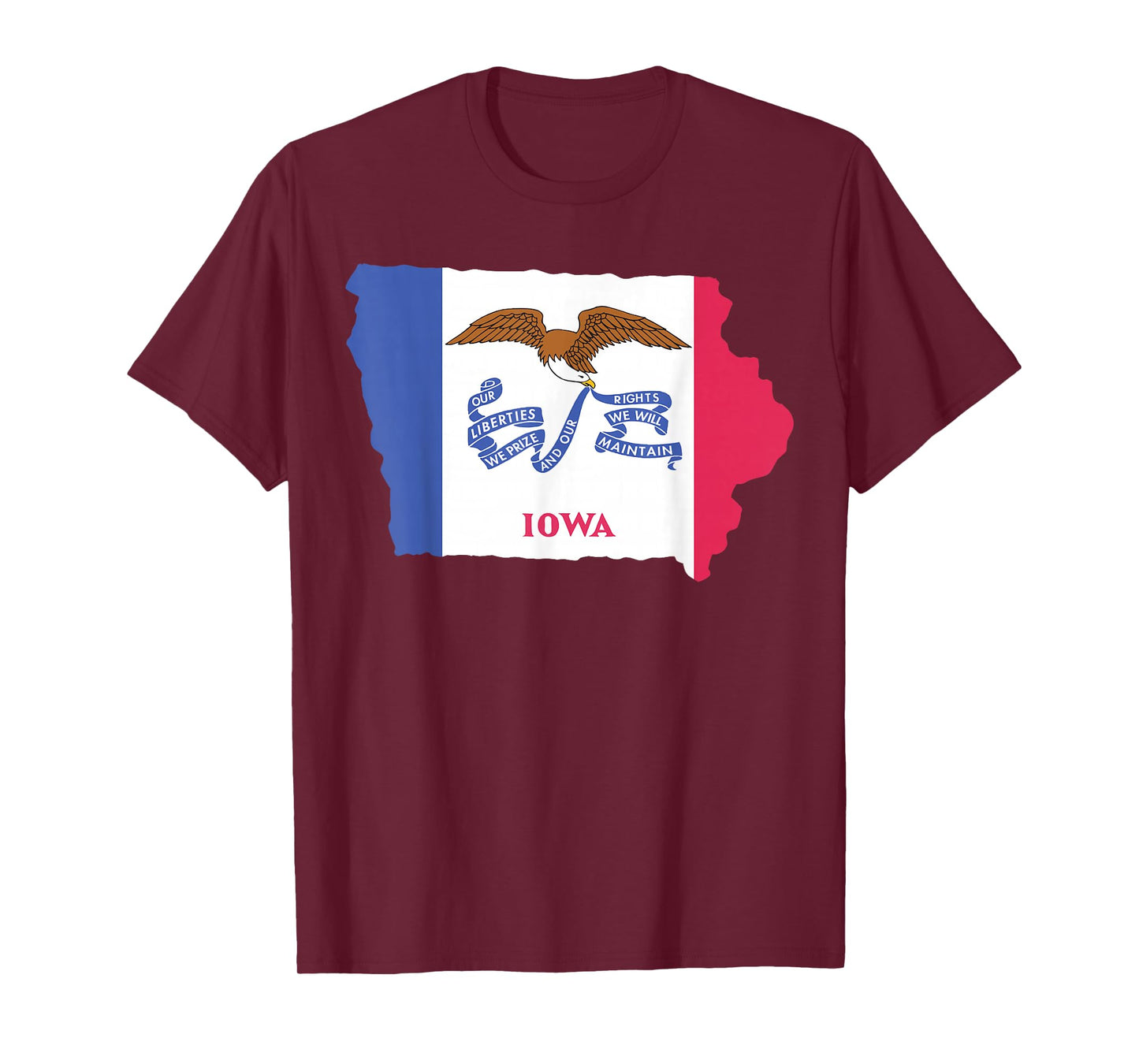 Iowa Map - State Flag Day T-shirt T-Shirt