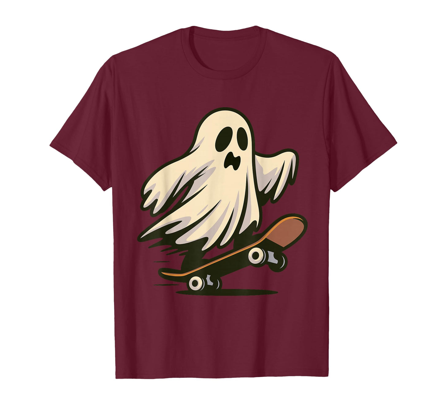 Funny Ghost Skateboard Halloween Skateboarding T-Shirt