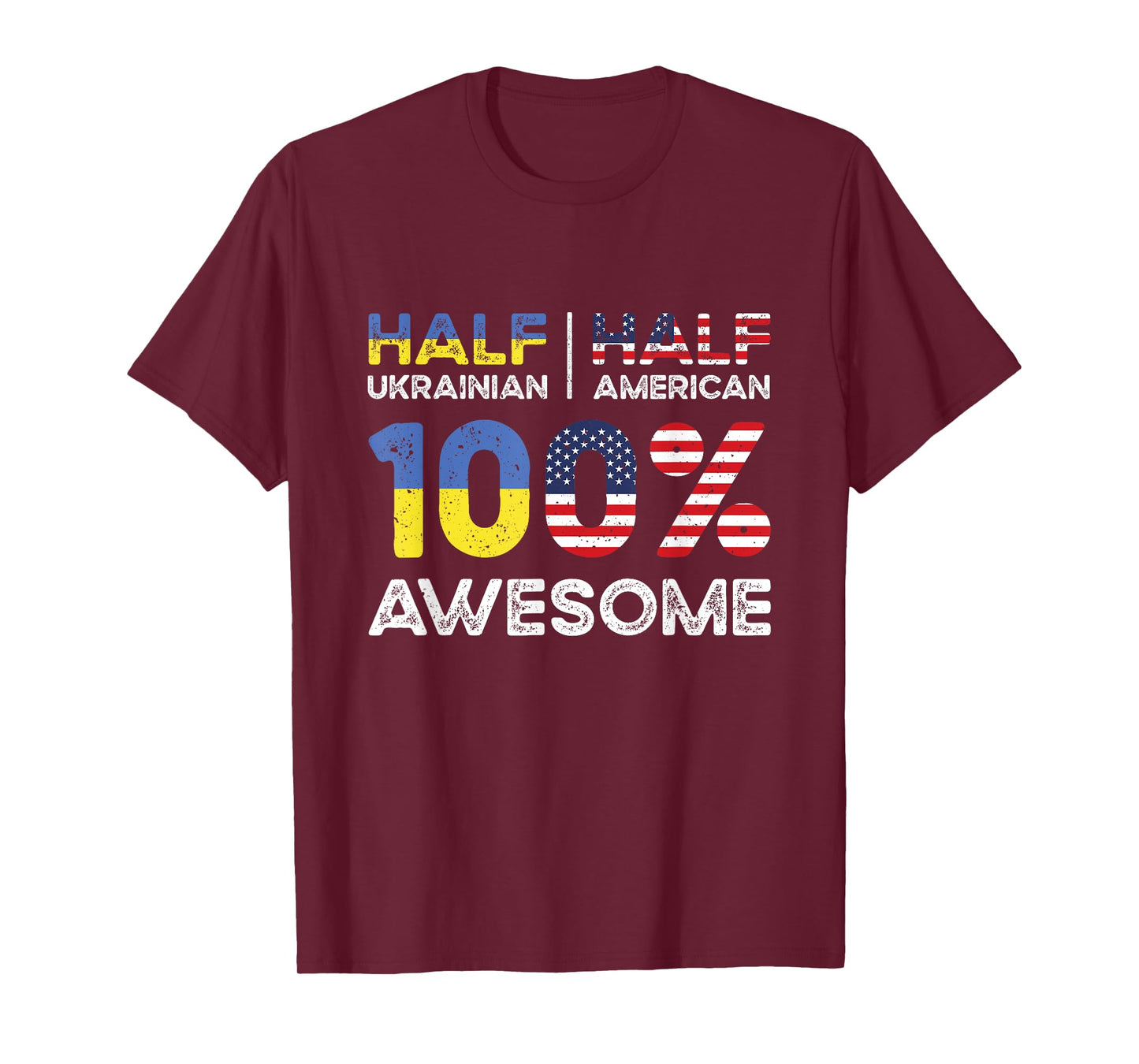 Ukrainian American Patriot USA Grown Ukraine US Flag T-Shirt