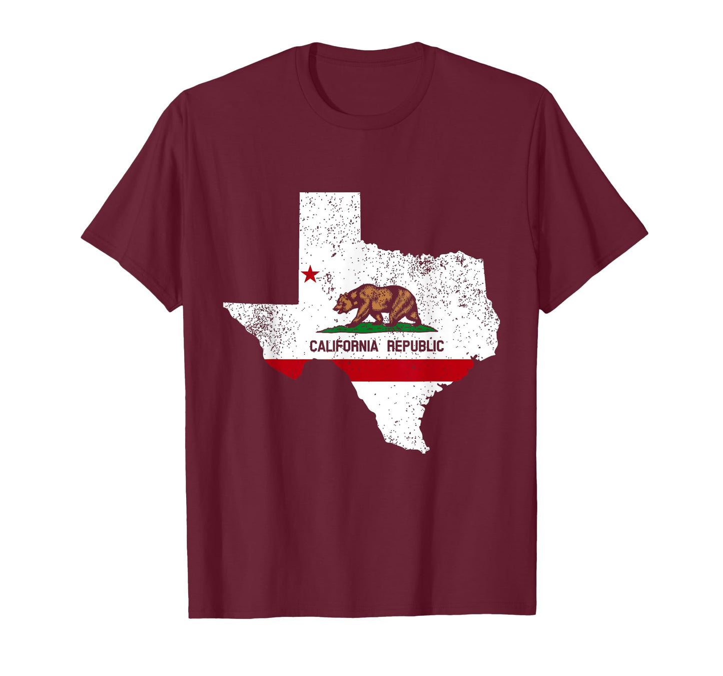 Texas California Flag T-Shirt - California Transplant TShirt T-Shirt