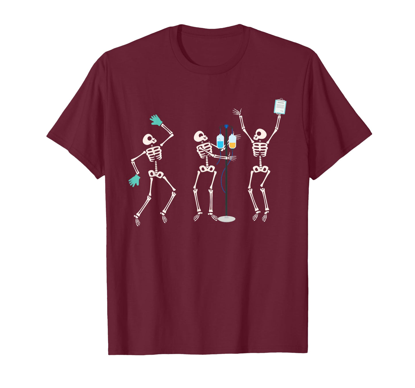 Medical Skeleton Dance Funny Healthcare Halloween Doctor Tee T-Shirt