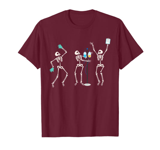 Medical Skeleton Dance Funny Healthcare Halloween Doctor Tee T-Shirt