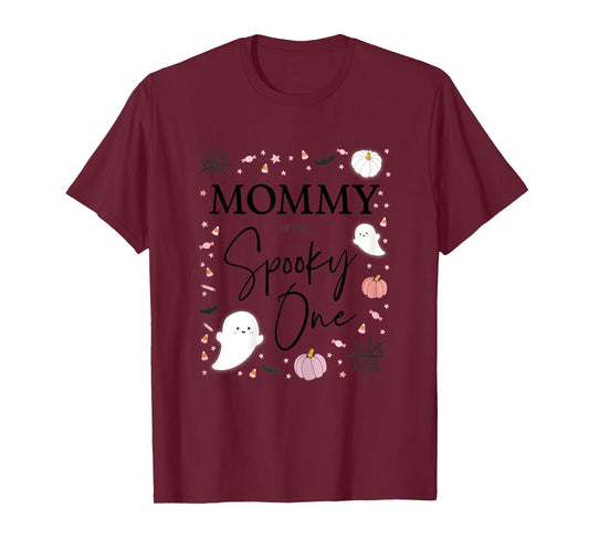 Mommy of the Spooky One Girl First Birthday Pink Halloween T-Shirt