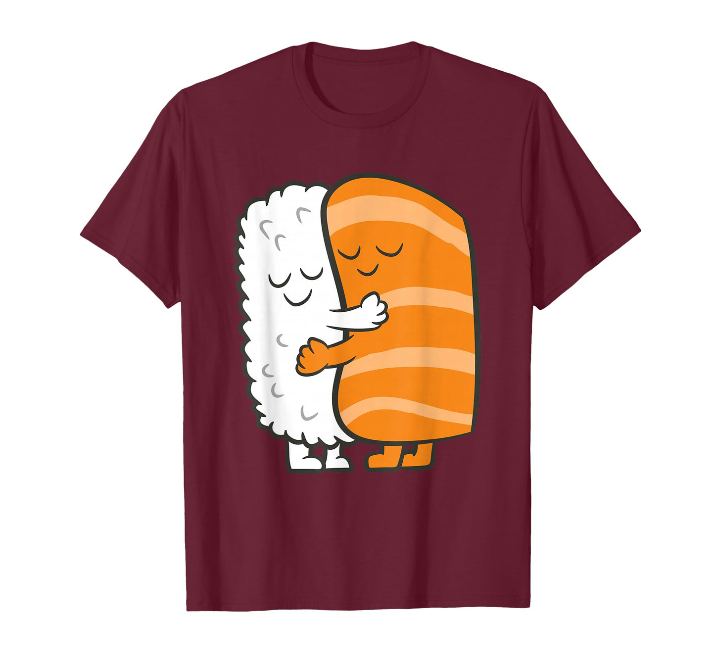 Sushi Hugging Kawaii Sushi Japanese Salmon Hugging Sushi T-Shirt