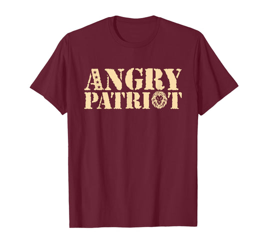 Angry Patriot American Flag US Patriot Design T-Shirt