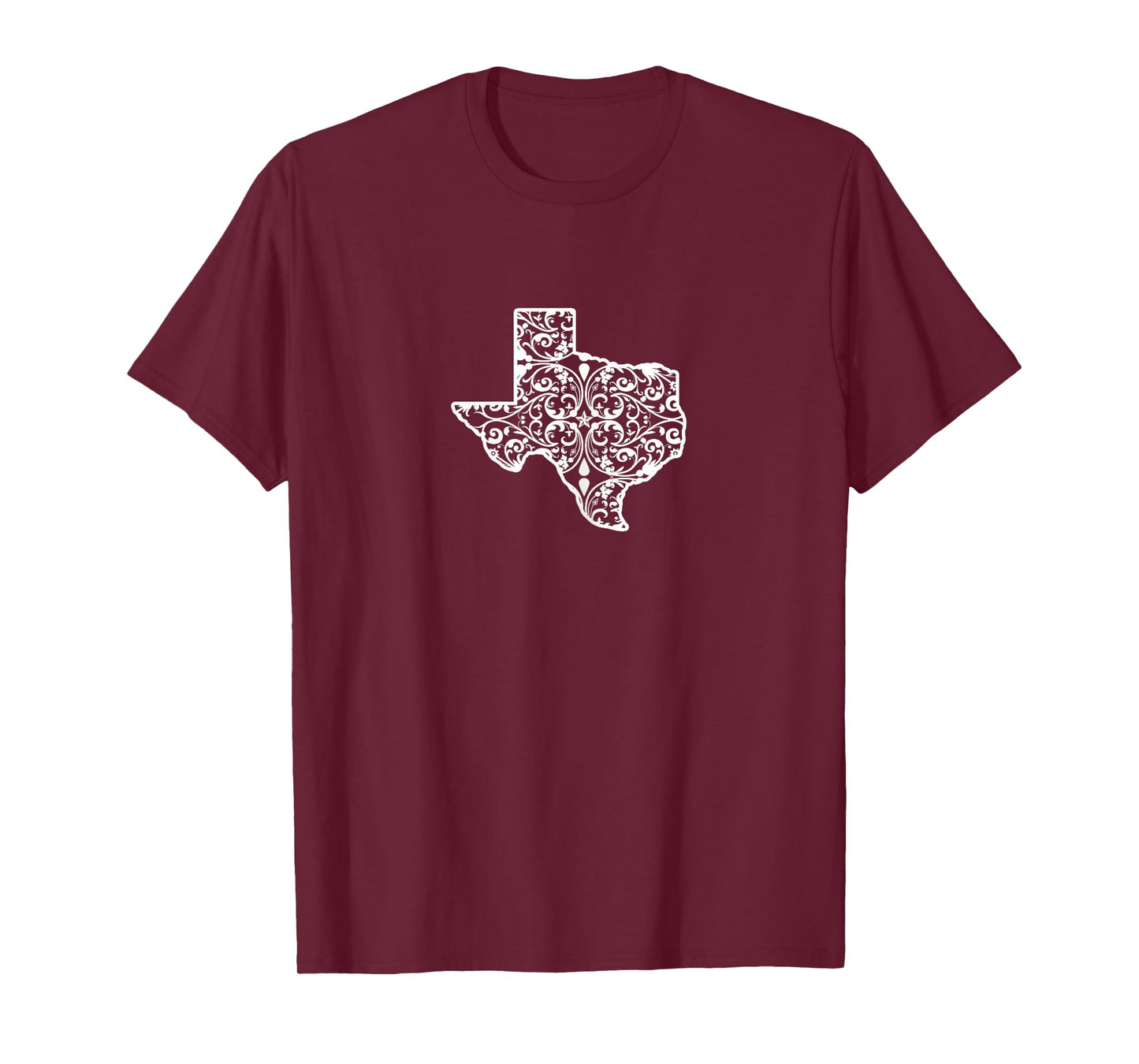 Texas Floral White Pattern for Texas Ladies and TX Girls T-Shirt