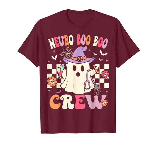 Groovy Neuro Nurse Halloween Ghost Neurology Nurse T-Shirt