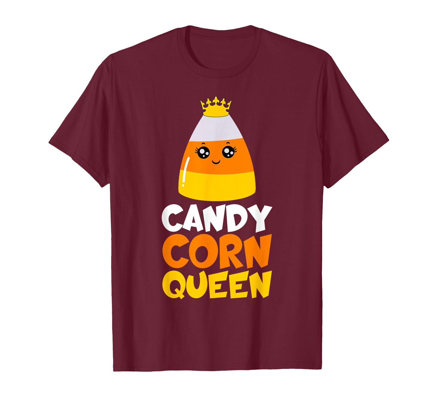 Candy Corn Queen Costume Halloween Cute Kawaii Crown Girls T-Shirt