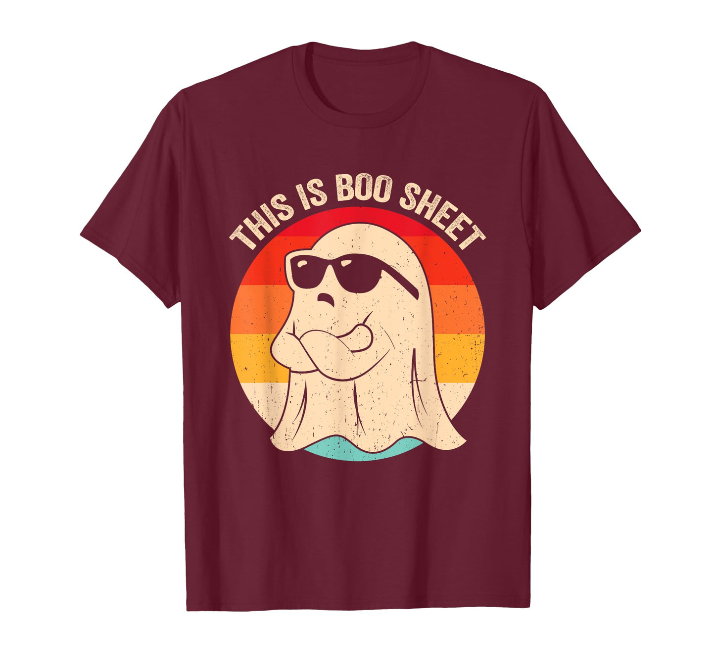 This Is Boo Sheet Ghost Retro Halloween Costume Men Women T-Shirt