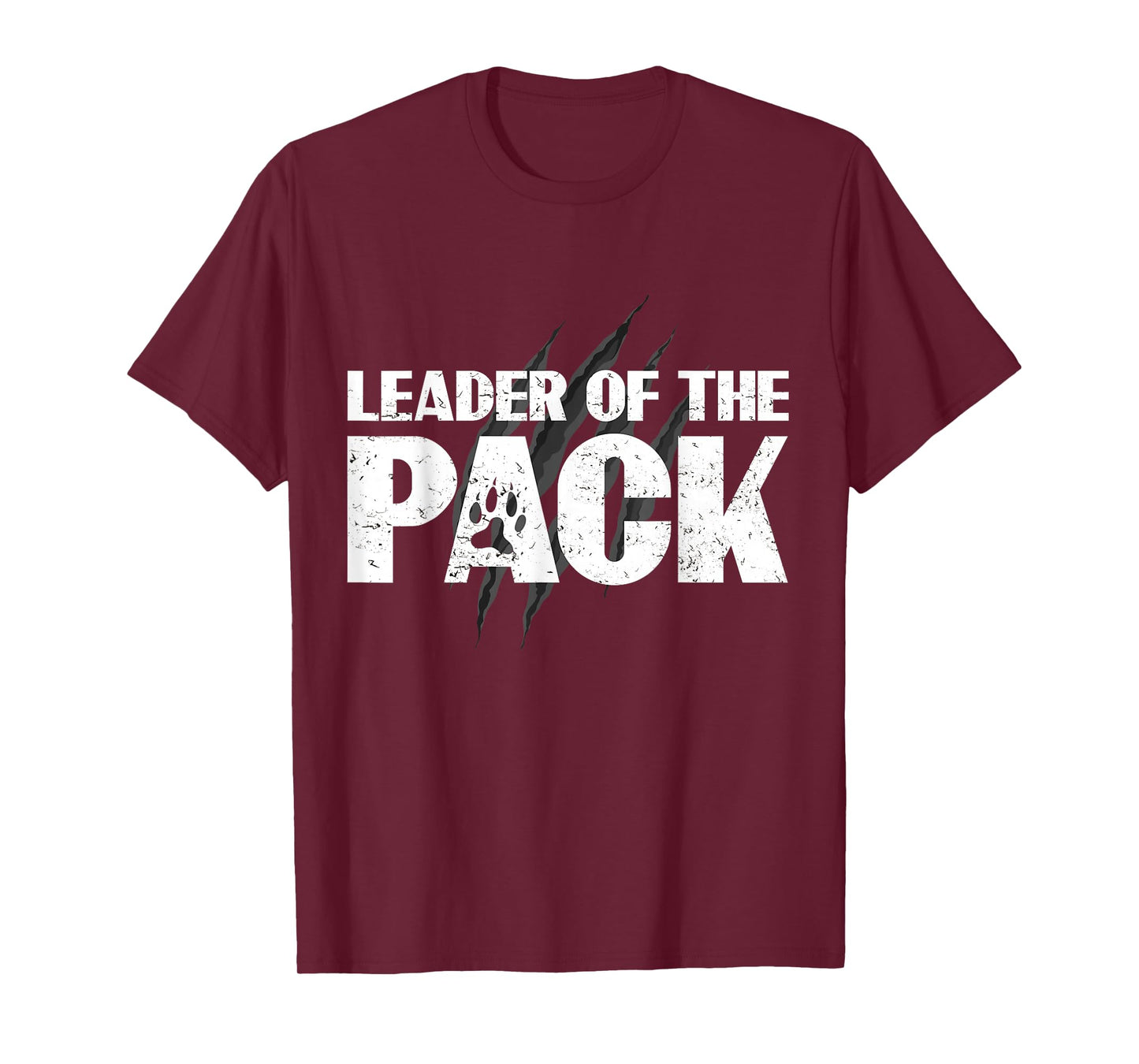 Wolf Pack Gift design | Leader of The Pack Paw Print design T-Shirt