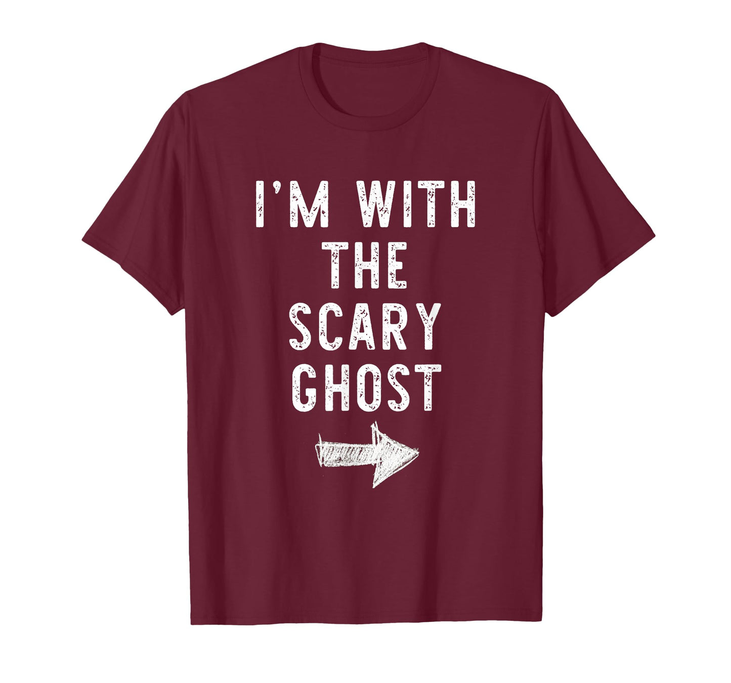 I’m with The Scary Ghost Funny Halloween Couple Costume T-Shirt