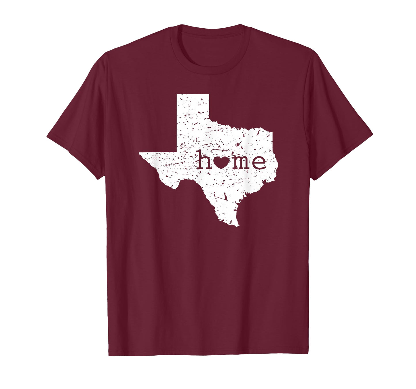 Texas Home Distressed TX Map with Heart T-Shirt