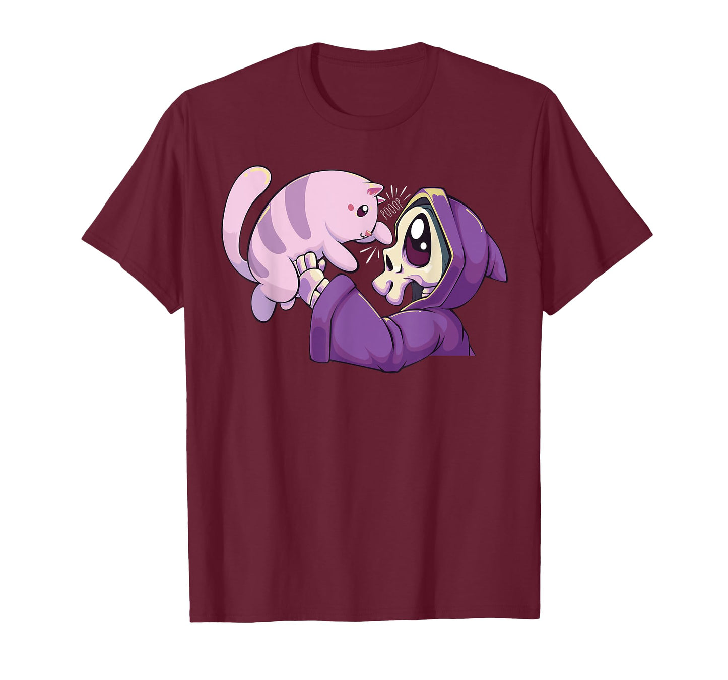 Pastel Goth Kawaii Reaper and Cat T-Shirt for Men Women