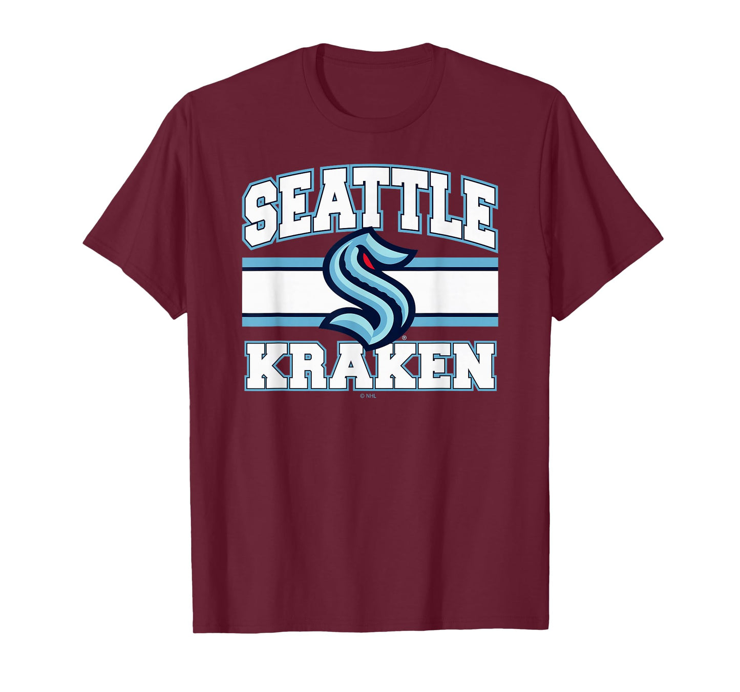 Seattle Kraken Stripe Black Officially Licensed T-Shirt