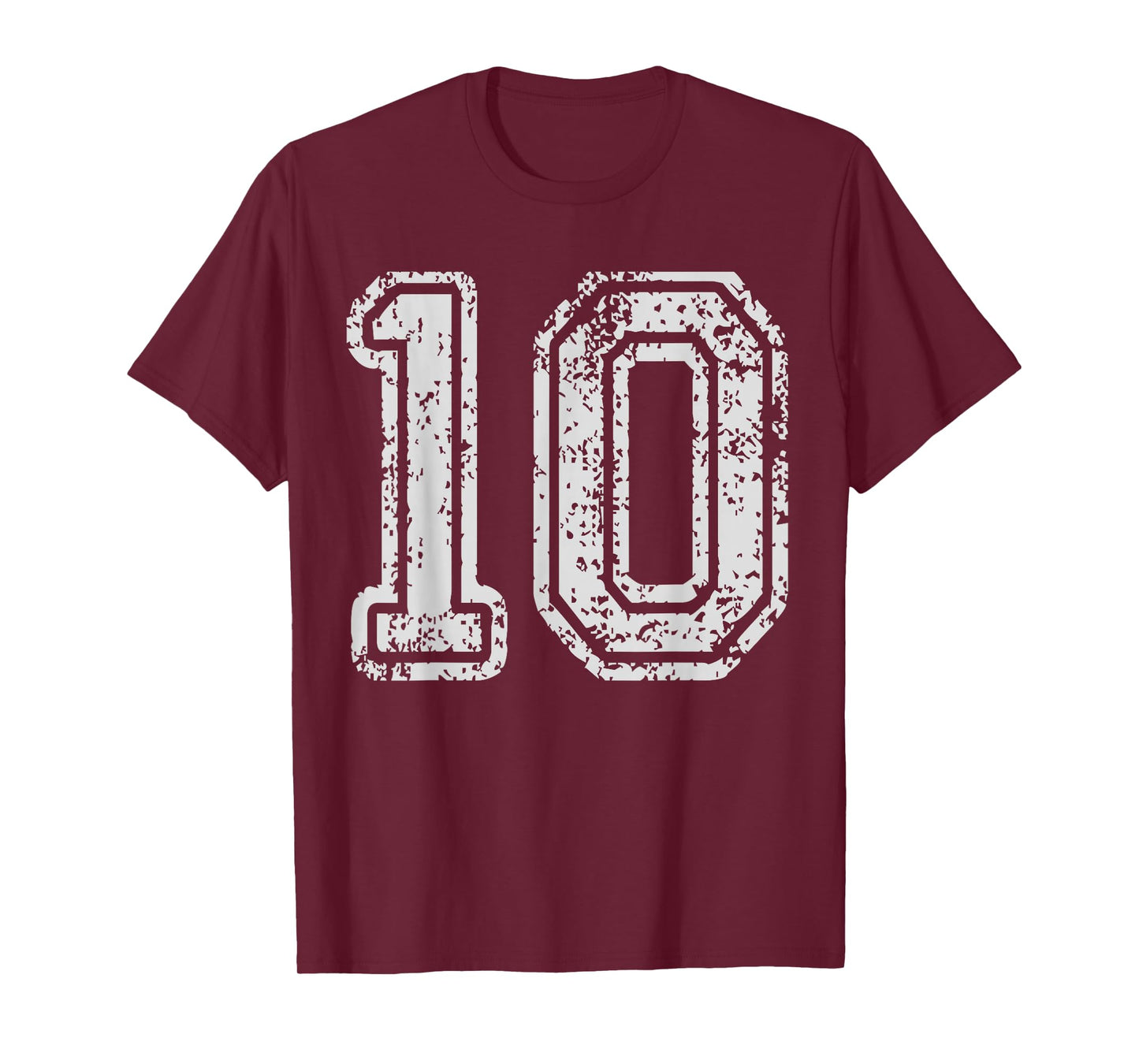 Team Jersey Uniforms Number 10 Ten School Sports Birthdays T-Shirt
