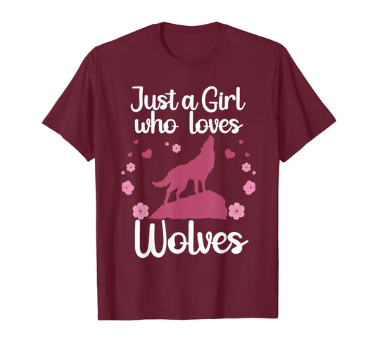 Cute Wolf Art For Women Girls Wof Pack Wolves Wolf Lover T-Shirt