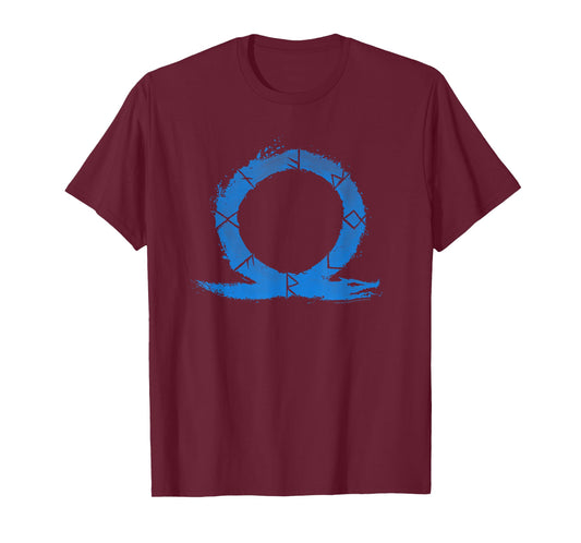 God of War Ragnarok Blue Ouroboros Runes T-Shirt