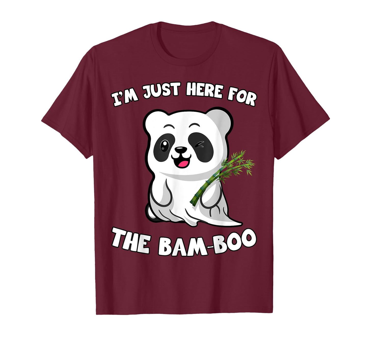 Panda Shirt, I'm Just Here For The Bam-Boo Funny Halloween T-Shirt