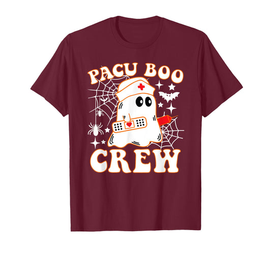PACU Boo Crew Nurse Funny Ghost Halloween Costume T-Shirt
