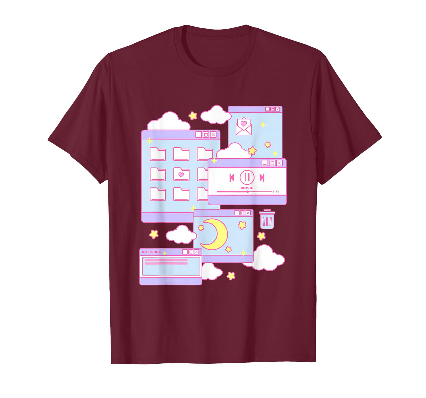 90s Grunge Kawaii E-Girl Browser Pastel T-Shirt