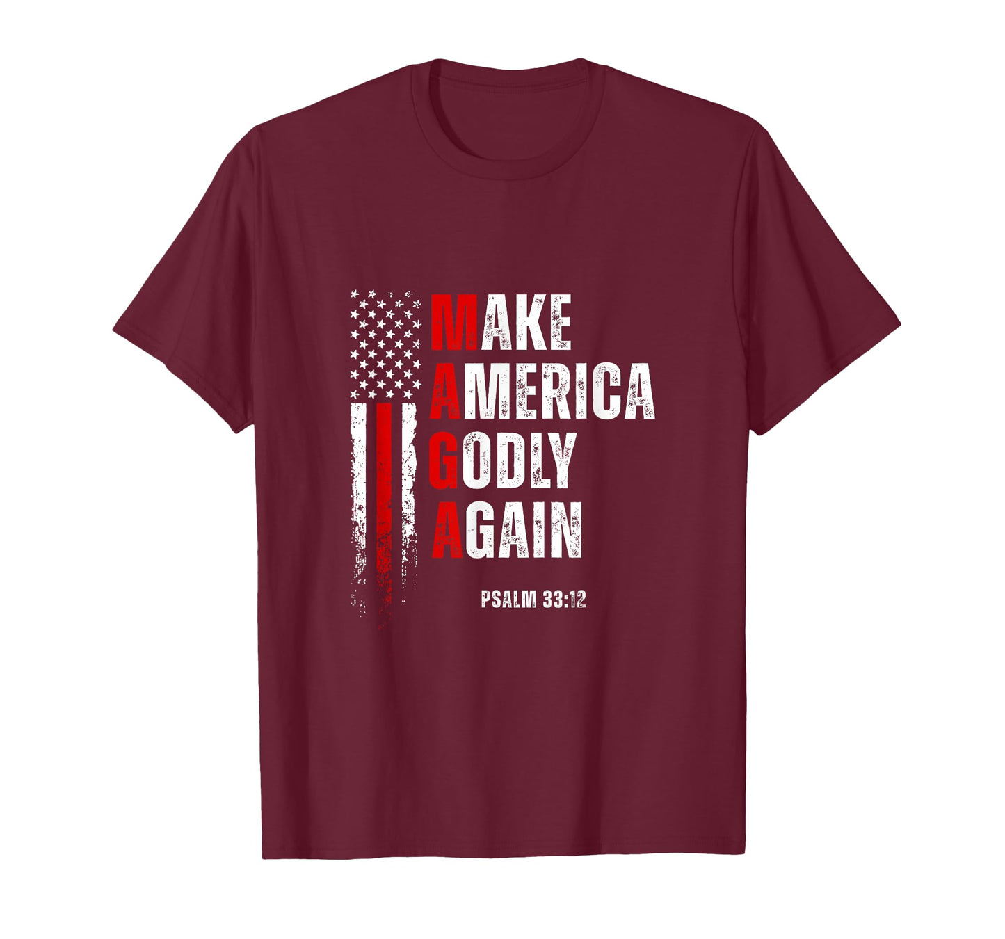 Jesus Make America Godly Again American Patriot Christian T-Shirt
