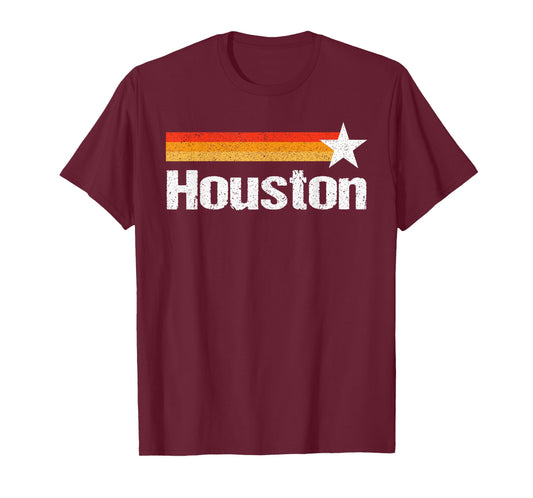 Vintage Houston Texas Houston Strong Stripes USA Texas Men T-Shirt