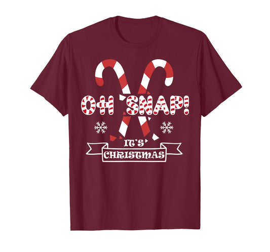 Oh Snap! It's Christmas Candy Canes Funny Holiday T-Shirt