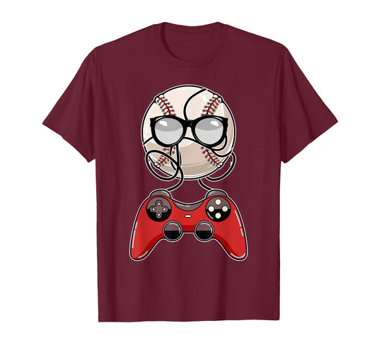 Video-game Controller Baseball Gaming Sports Player Gamer T-Shirt