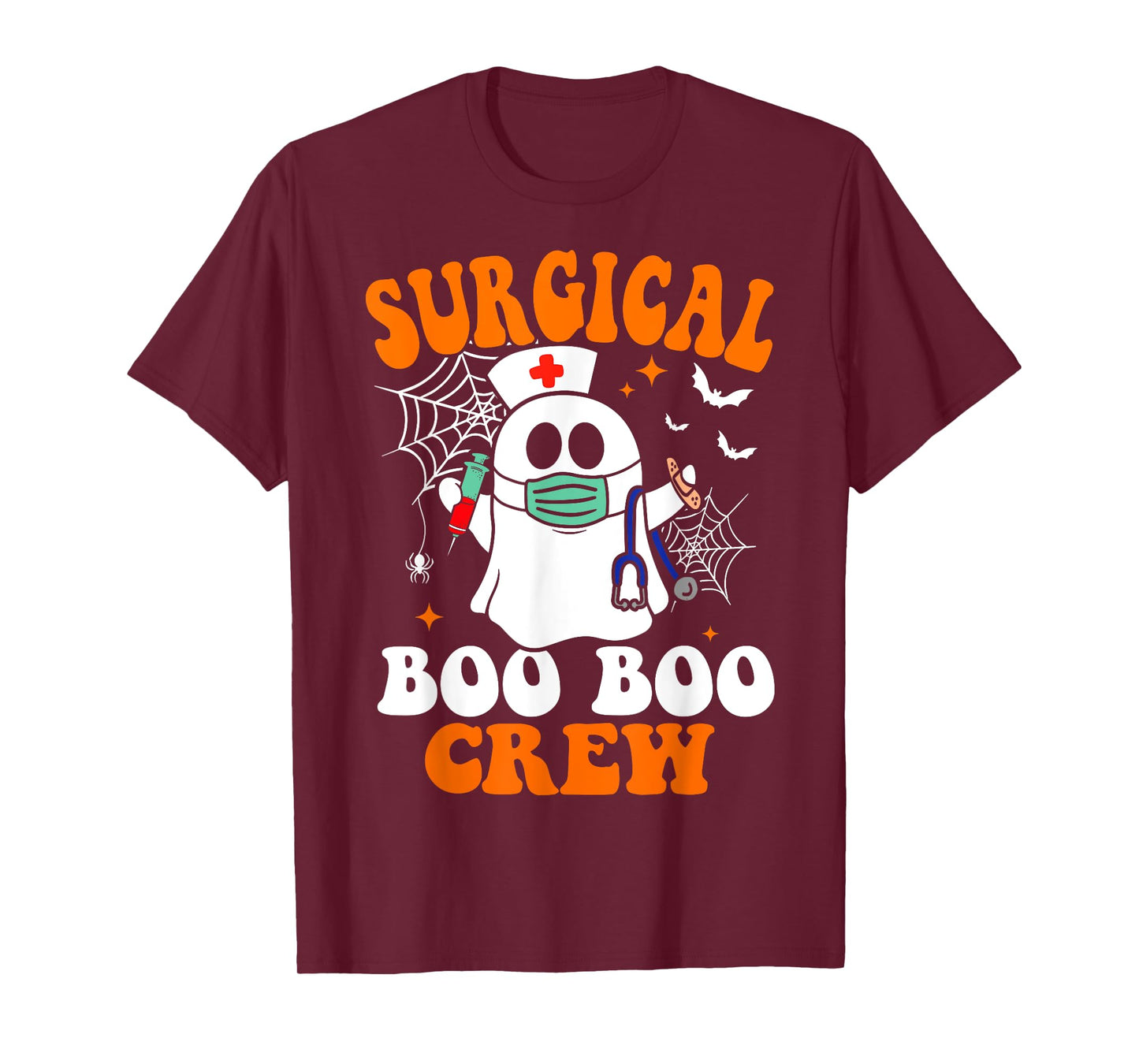 Halloween Surgery Nurse Costume Surgical Boo Crew Nurse T-Shirt