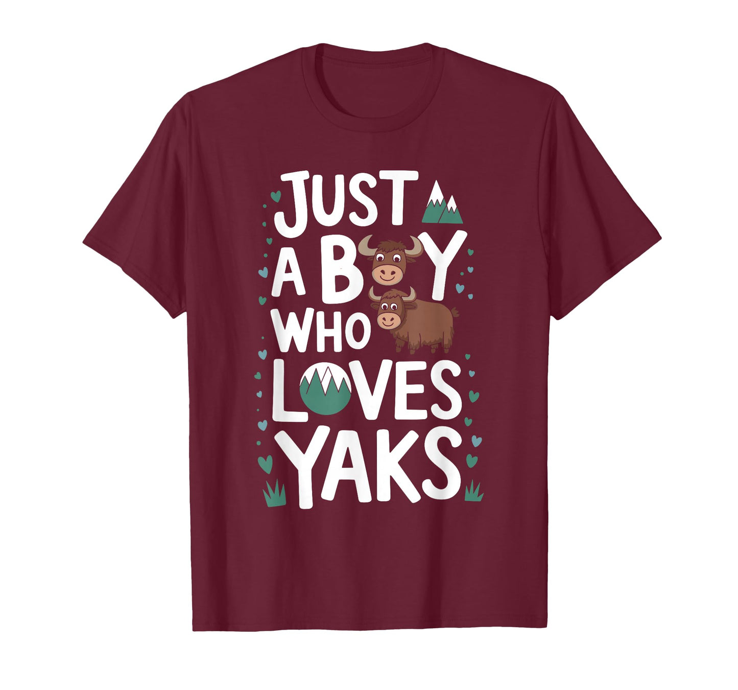 Just A Boy who loves YAKS T-Shirt Funny YAK T-Shirt
