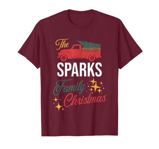 The Sparks Family Christmas Matching Pajamas Group Gift T-Shirt