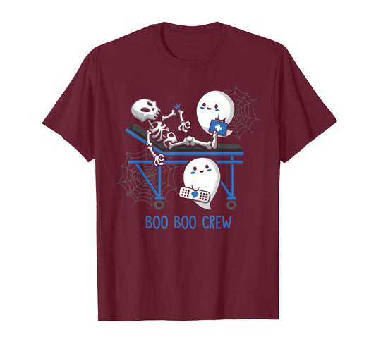 Boo Boo Crew Ghost Doctor Paramedic EMT Nurse Halloween T-Shirt