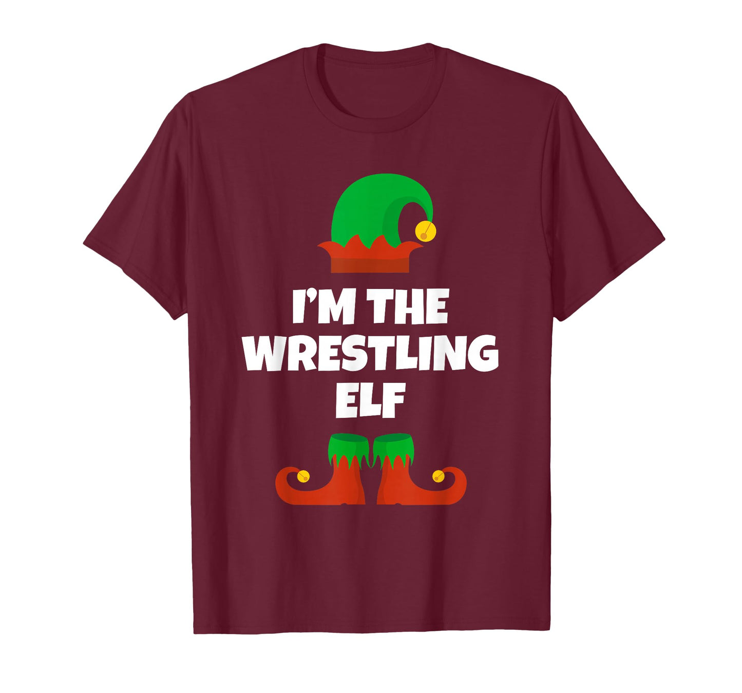 Funny The Wrestling Elf Christmas Xmas Wrestler T-Shirt