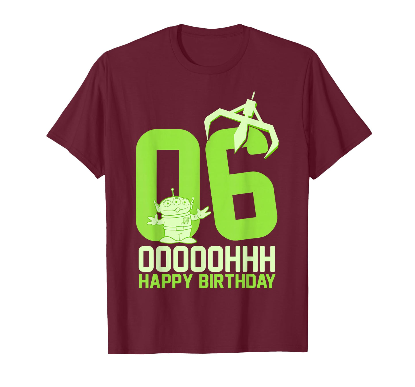 Disney Pixar Toy Story Alien OOOOH Happy 6th Birthday T-Shirt