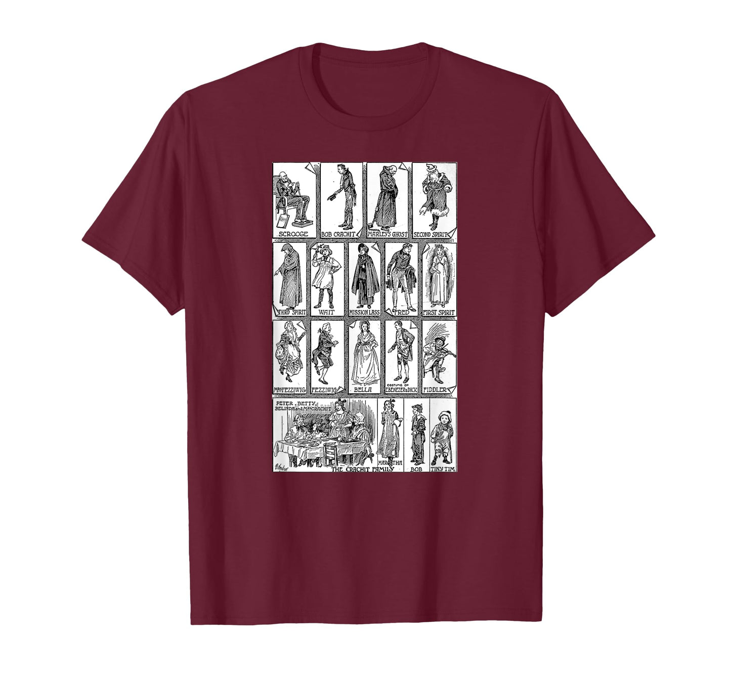 Character Montage A Christmas Song T-Shirt Vintage Scrooge T-Shirt